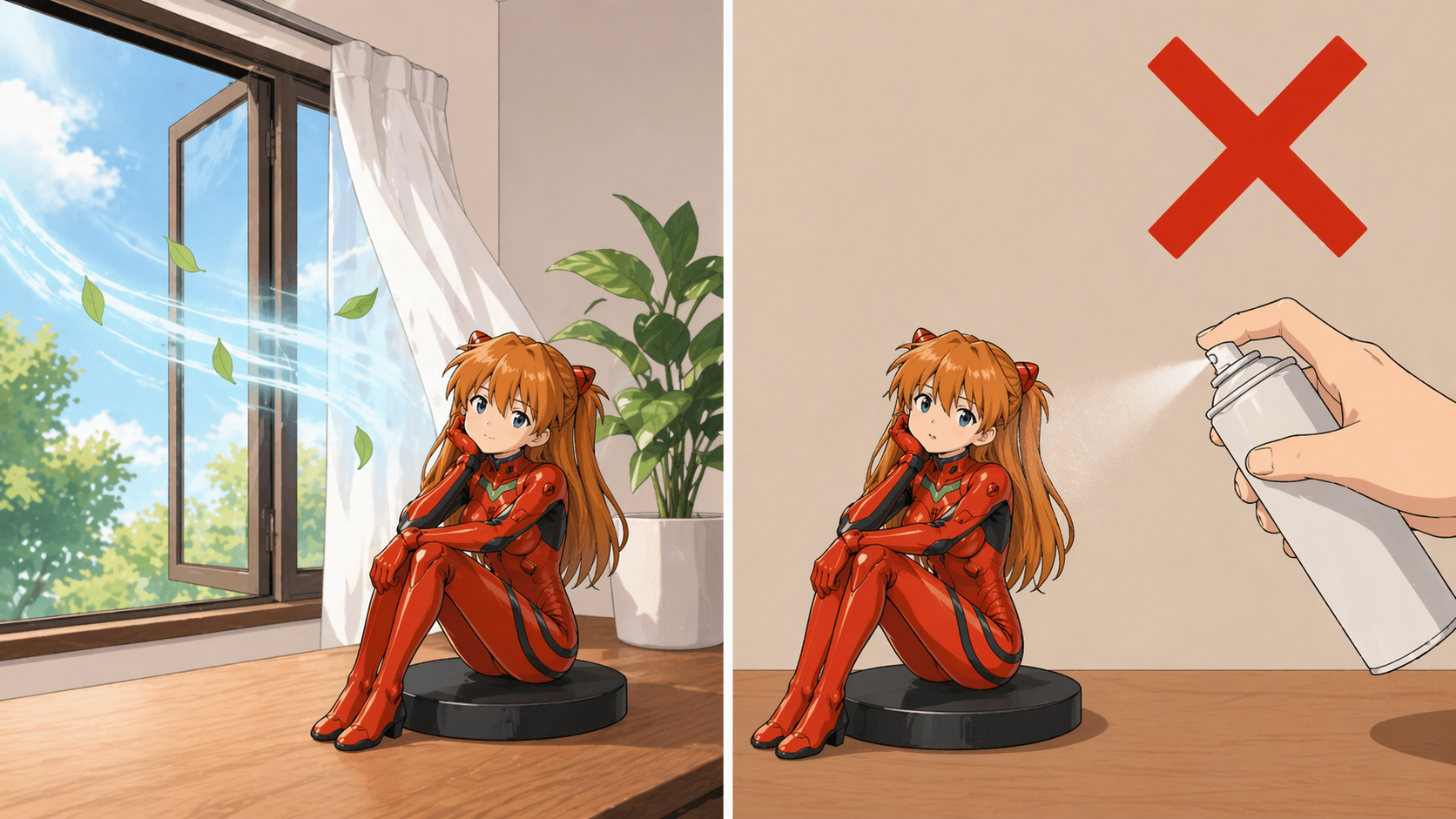 フィギュア臭い対処法換気NGイメージ